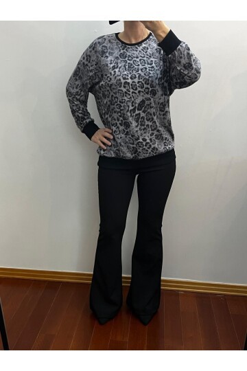 Leopar Desenli Kazak